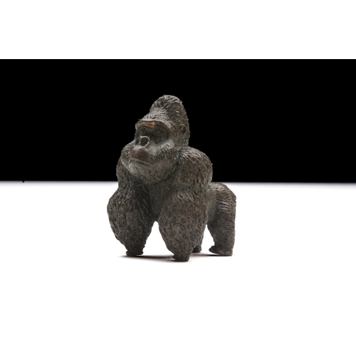 393 - A Japanese Bronze Okimono Figure of a Gorilla.

H: Approximately 4.7cm