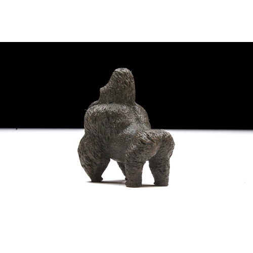 393 - A Japanese Bronze Okimono Figure of a Gorilla.

H: Approximately 4.7cm