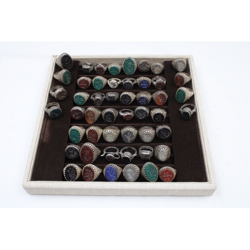 454 - A Collection of 50 Intaglio Rings.