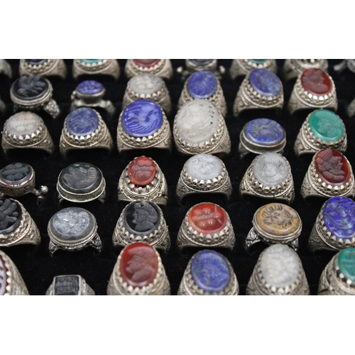 455 - A Collection of 50 Intaglio Rings.