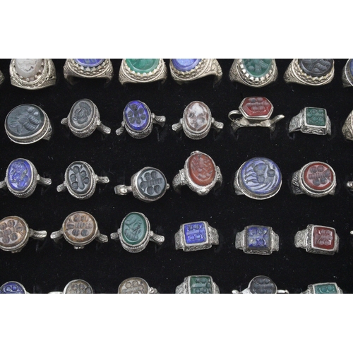 456 - A Collection of 50 Intaglio Rings.