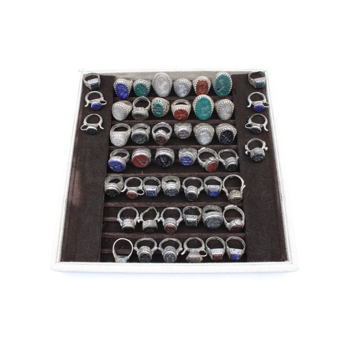 457 - A Collection of 50 Intaglio Rings.