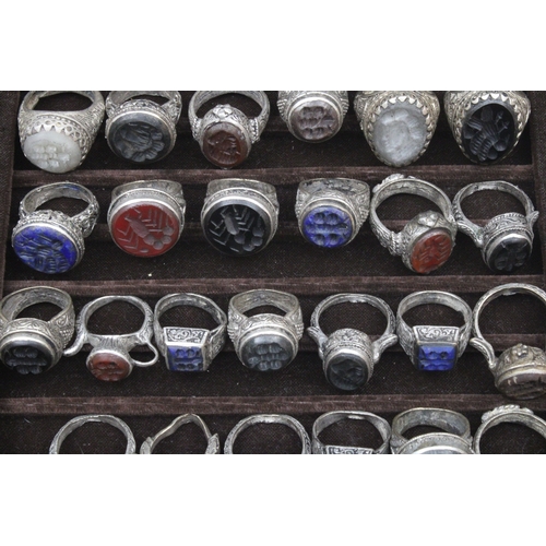 457 - A Collection of 50 Intaglio Rings.