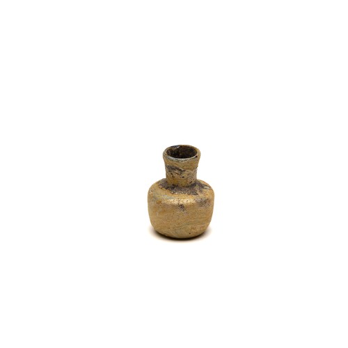 190 - An Islamic Small Glass Bottle with Gold Coloured Patina from the 11-12th Century.

H: Approximately ... 