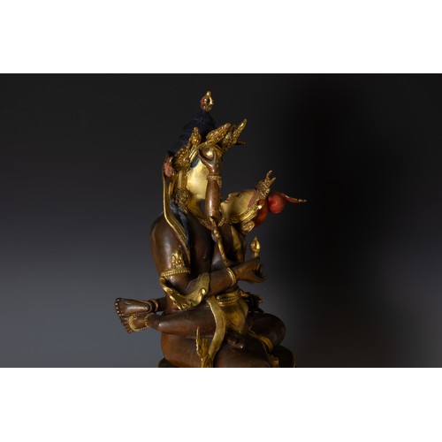 399 - A Large Tibetan Bronze Figure of Vajrasattva.

H: Approximately 45cm