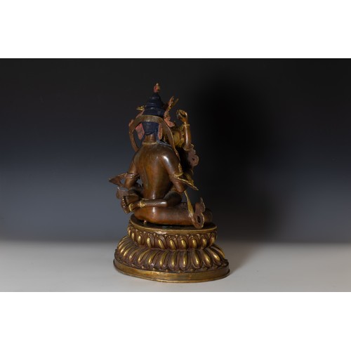 399 - A Large Tibetan Bronze Figure of Vajrasattva.

H: Approximately 45cm