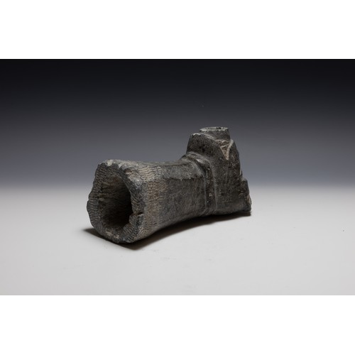 284 - An Antique Indian Islamic Schist Spout in the Form of a Lion. 

H: Approximately 27cm