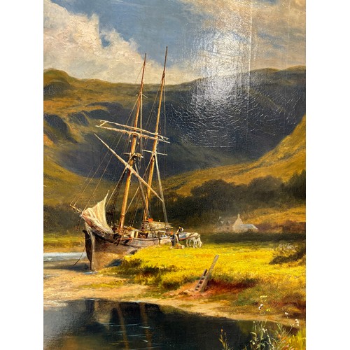 468 - A Very Large Landscape Painting by Robert Gallon (1845-1925) from the 19th Century.

Signed 'R. Gall... 