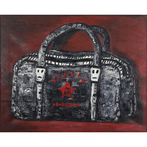 469 - Chen Weimin
Chinese Born 1959
Signed and Dated 1998
Inscribed on Verso,
Handbag
Oil on Canvas 
64 x ... 