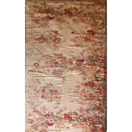 425 - A Large French Probably Beauvais Tapestry from the 19th Century with Woven Designs of Flower Bouquet... 