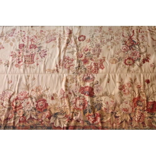 425 - A Large French Probably Beauvais Tapestry from the 19th Century with Woven Designs of Flower Bouquet... 