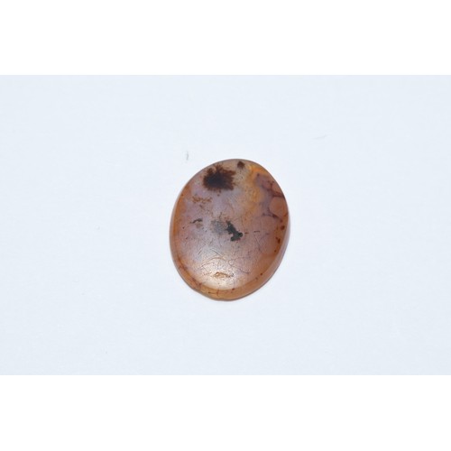 206 - An Ancient Roman Red Circular Agate Stone Depicting a Roman Woman Deity.

L: Approximately 1.9cm