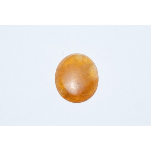 207 - An Ancient Roman Yellow Agate Oval Stone Depicting a Roman Deity's Head.

L: Approximately 1.9cm