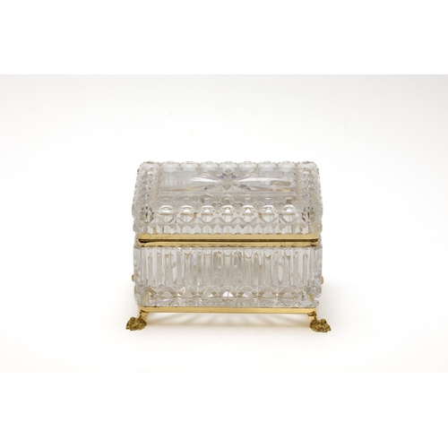 93 - An Antique Bohemian Crystal Box from the Early 20th Century.

Approximately 11 x 16cm