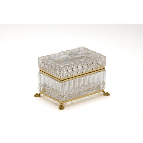 93 - An Antique Bohemian Crystal Box from the Early 20th Century.

Approximately 11 x 16cm