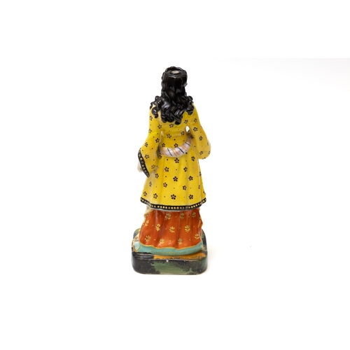 160 - An Islamic Porcelain Figure of a Turkish Woman from the 19th Century with Character Marks to the Bas... 