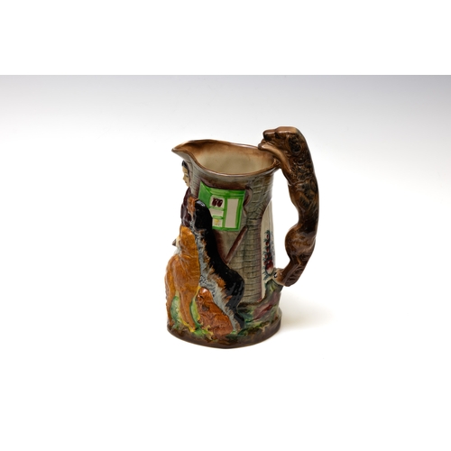 133 - A Victorian Burleigh Ware Jug Depicting a Woman with a Dog.

H: Approximately 25.5cm