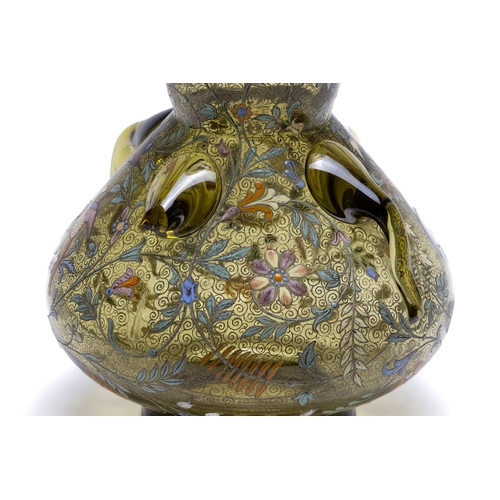 146 - An Antique Enamel and Gilted Glass Mosque Lamp from the 19th Century.