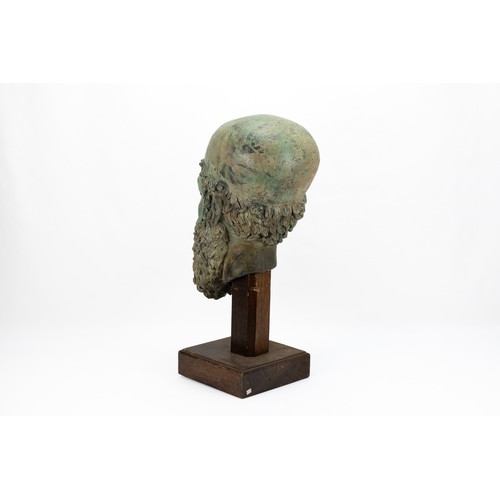 234 - A Bronze Figure of a Greek Statesman's Head or Probably a Dignitary. 

H: Approximately 37cm

The fo... 