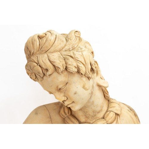 235 - A Marble Bust of a Lady in the Style of the Roman  Period.

H: Approximately 60cm

The following col... 