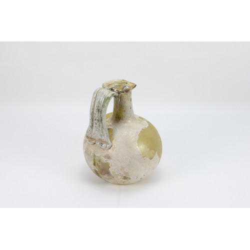 236 - A Large Roman Internally Sectioned Flat Glass Bottle from the 2nd- 3rd Century A.D.

H: Approximatel... 