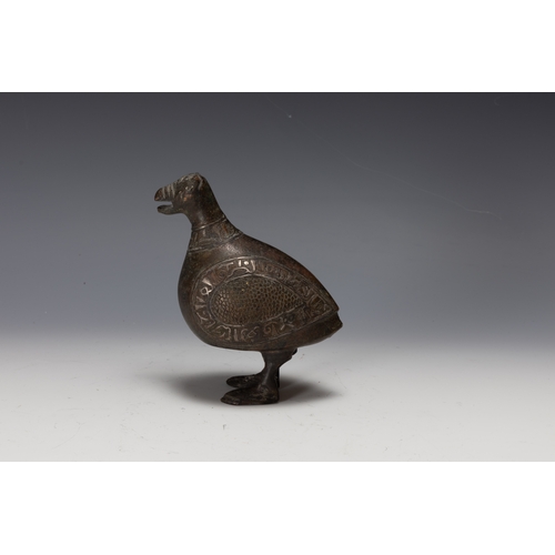 296 - An Islamic Bronze Incense Burner in the Shape of an Incense Burner from the 12th Century with Islami... 