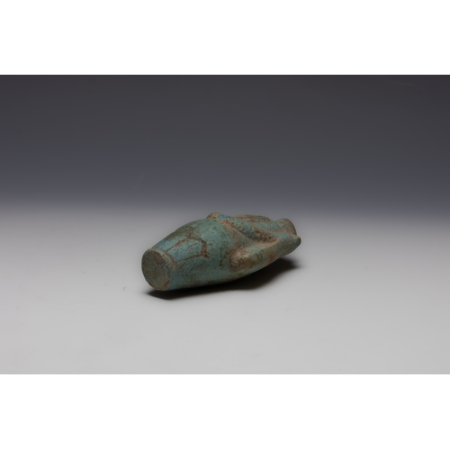 244 - An Egyptian Amulet in the Shape of a Heart from the Graeco-Roman Period.

H: Approximately 10.5cm