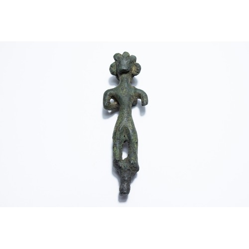 256 - A Luristani Bronze Figure of a Goddess from 600 B.C.

H: Approximately 10.4cm