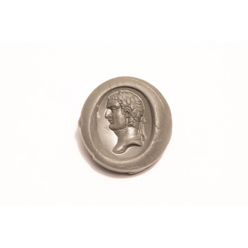 180 - A Roman Vespasian Chalcedony Crystal Intaglio from the 18th Century.