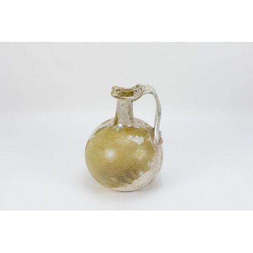 273 - A Large Roman Internally Sectioned Flat Glass Bottle from the 2nd- 3rd Century A.D.

H: Approximatel... 