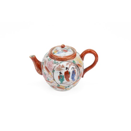 70 - A Japanese Porcelain Tea Pot Depicting 3 Women & Floral Patterns.

H: Approximately 12cm