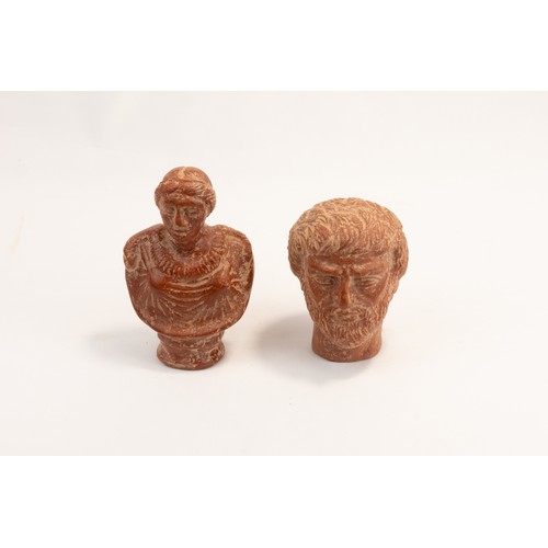 278 - A Lot of 2 Terracotta Figures of a Man's Bust and a Man's Head Possibly Ancient.

Man