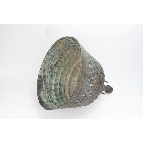 191 - An Islamic Khorasan Bronze Candle Stand from the 12th Century Decorated with Intricate Carvings of K... 