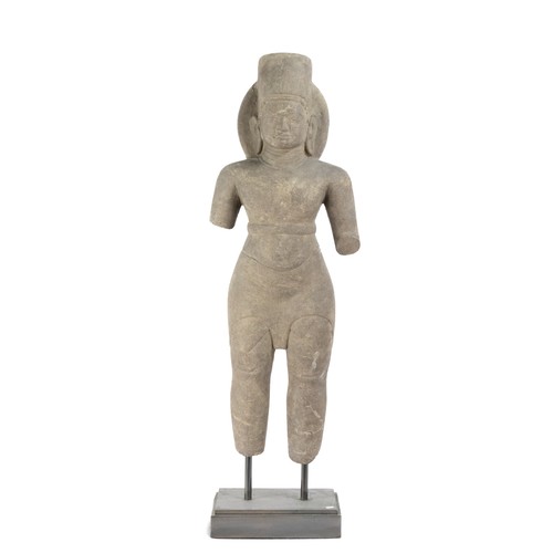 285 - A Cambodian Figure of the Sun God Surya from the 6-7th Century A.D.

H: Approximately 68cm