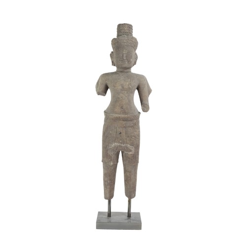 287 - A Cambodian Statue of Vishnu from the 10th Century Pre-Angkor Period.

H: Approximately 82cm