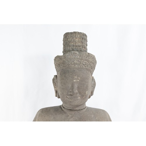 287 - A Cambodian Statue of Vishnu from the 10th Century Pre-Angkor Period.

H: Approximately 82cm