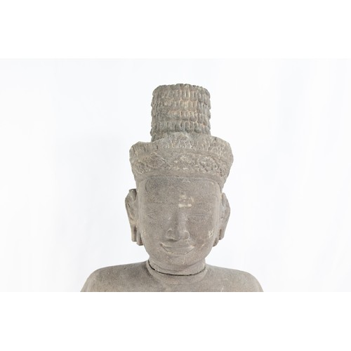 287 - A Cambodian Statue of Vishnu from the 10th Century Pre-Angkor Period.

H: Approximately 82cm