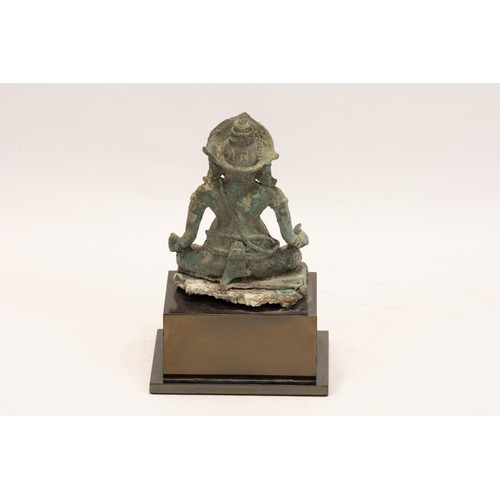 288 - A Cambodian Bronze Figure of Ganesh from the 12th Century.

H with Stand: Approximately 12cm
H: Appr... 