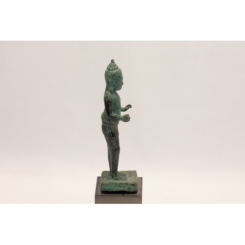 289 - A Cambodian Bronze Figure of Shiva from the 11th Century.

H with Stand: Approximately 20.7cm
H: App... 