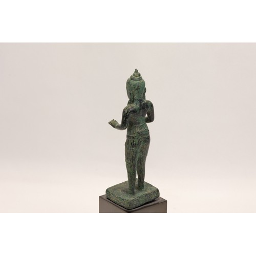 289 - A Cambodian Bronze Figure of Shiva from the 11th Century.

H with Stand: Approximately 20.7cm
H: App... 