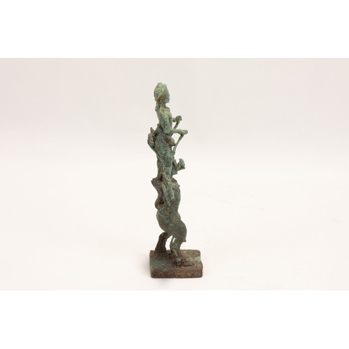 290 - A Cambodian Bronze Figure of Vishnu & Garuda from the 12th Century.

H: Approximately 15.8cm