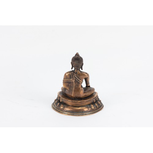 262 - A Chinese Tibetan Copper Figure of Shakyamuni from the 19th Century.

H: Approximately 9.7cm