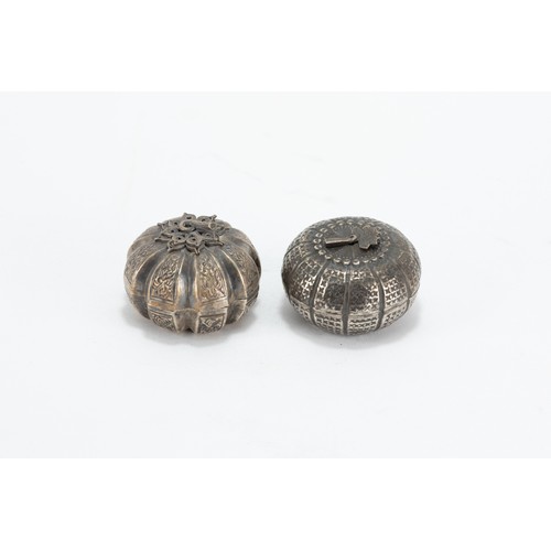 136 - An Indian Silver Candleholder with 2 Boxes.

Candleholder D: Approximately 14.5cm
290g