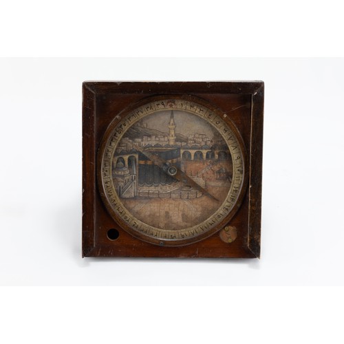 220 - An Islamic Ottoman Qibla Indicator Depicting a Scene of Mecca from the 19th Century

Approximately 1... 