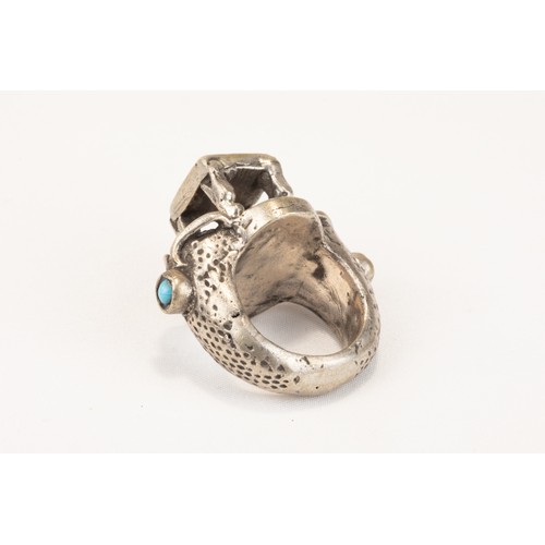 64 - An Islamic Tribal Bukharan Silver Ring from the Early 20th Century.

44g