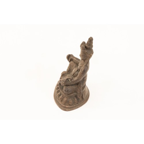 265 - A Tibetan Bronze Buddhist Figure of Jambhala from the 19th Century.

H: Approximately 10cm