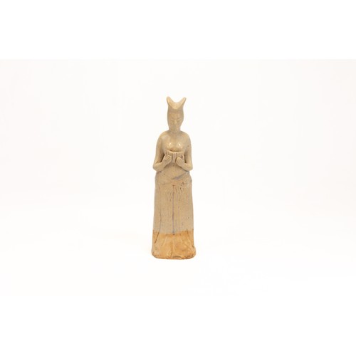 97 - A Chinese Glazed Ceramic Figure of a Standing Lady from the Song Dynasty.

H: Approximately 27cm