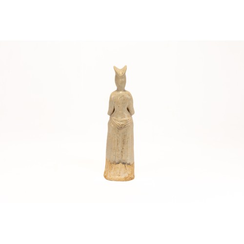 97 - A Chinese Glazed Ceramic Figure of a Standing Lady from the Song Dynasty.

H: Approximately 27cm