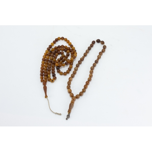 227 - A Lot of 2 Islamic Ottoman Horn Prayer Beads Possibly Rhino.

Short Prayer Bead: 25.7g
Longer Prayer... 