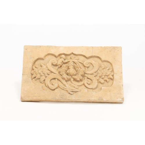 103 - A Chinese Terracotta Tile from the Song Dynasty Depicting Floral Patterns.

Approximately 39x24x3.4c... 